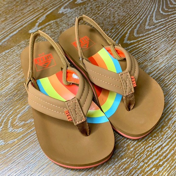Reef Little Ahi Eva Outsole Tan Coral 